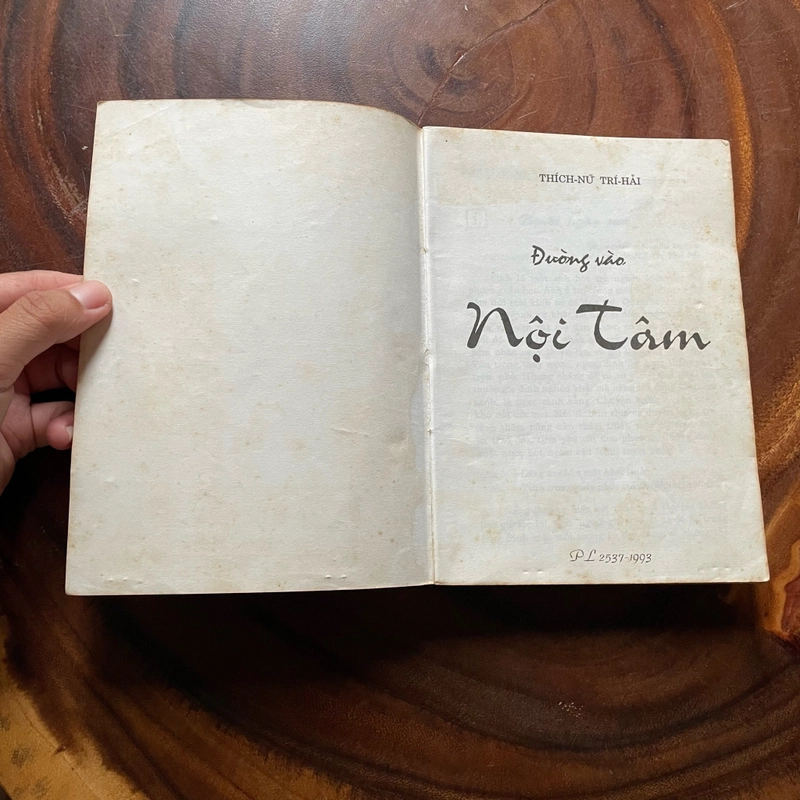II Tựa sách: Đường Vào Nội Tâm (Thầy Giáo Đạo) - Thích Nữ Trí Hải - PL. 2537 - 1993 445257