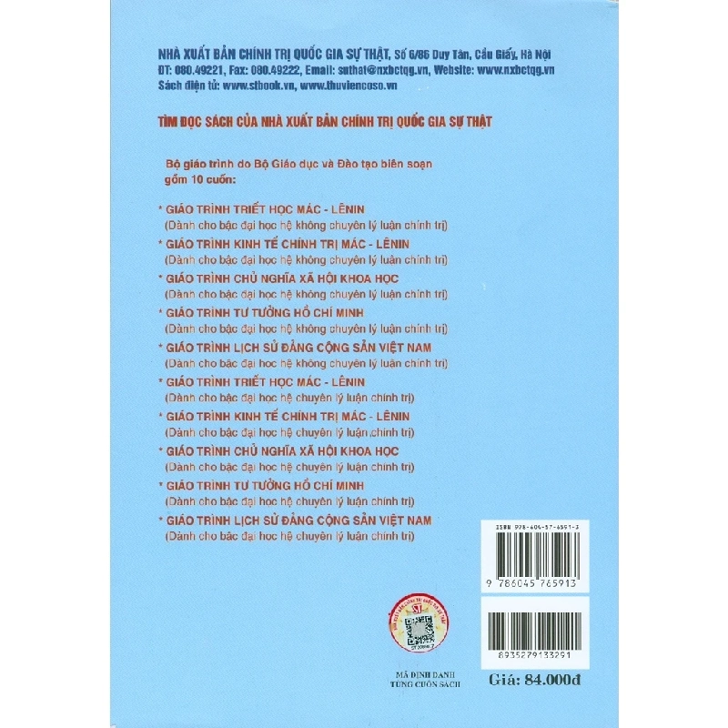 Giáo Trình Tư Tưởng Hồ Chí Minh (Dành Cho Bậc Đại Học Hệ Chuyên Lý Luận Chính Trị) - Bộ Giáo Dục Và Đào Tạo 280477