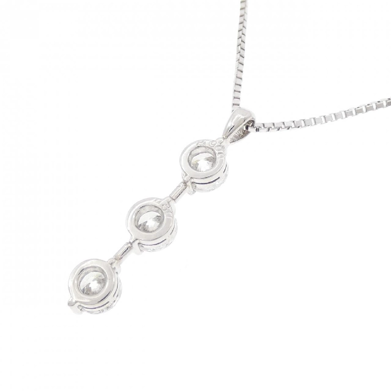 Dây chuyền kim cương ba viên PT900/PT850 0.80CT - Hàng hiệu Chính hãng 860801