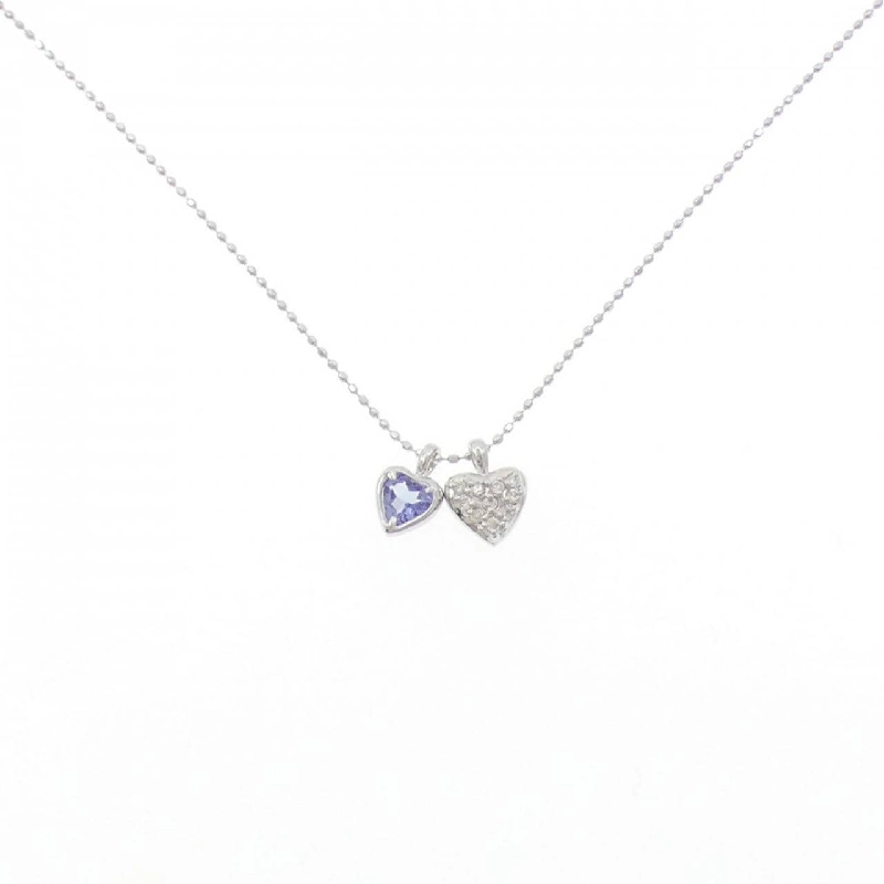 K18WG Dây chuyền Tanzanite hình trái tim - Hàng hiệu Chính hãng 858785