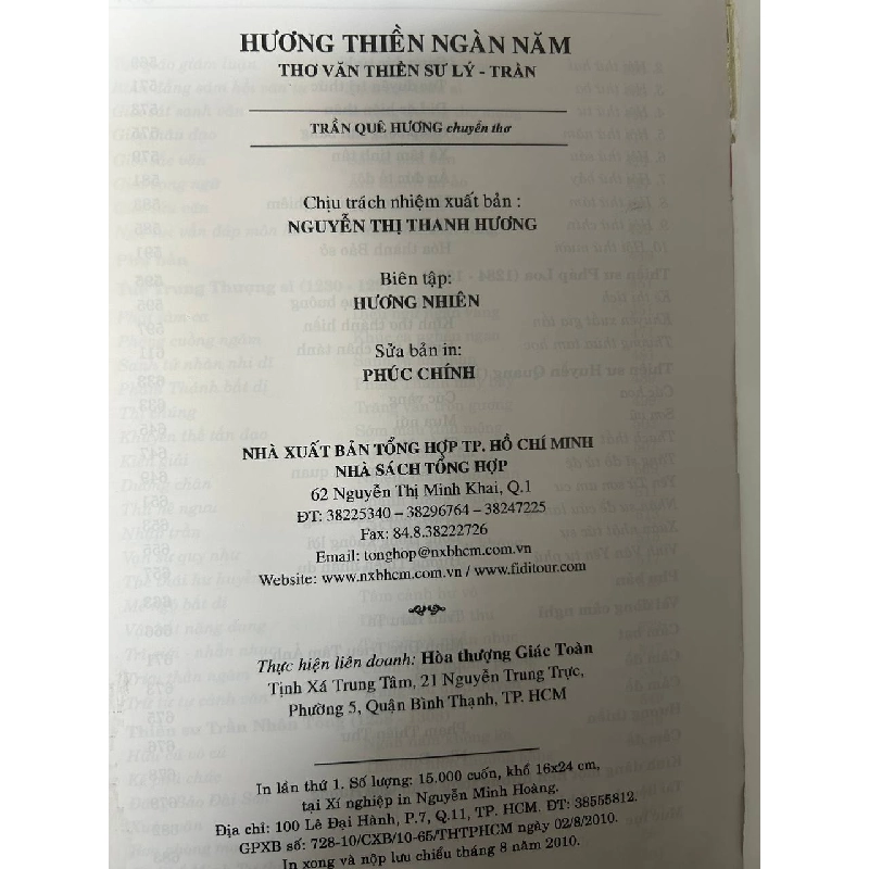 Hương Thiền Ngàn Năm - Thơ Văn Thiền Sư Lý - Trần - Trần Quế Hương (chuyển thơ) 933587