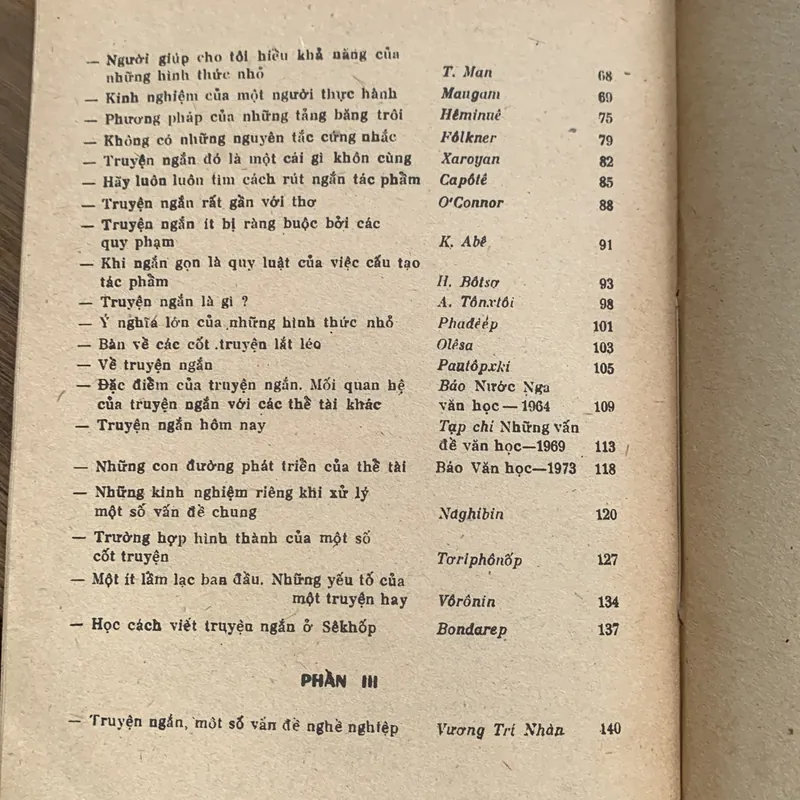 Sổ tay người viết truyện ngắn, Vương Trí Nhàn, in năm 1980 713929
