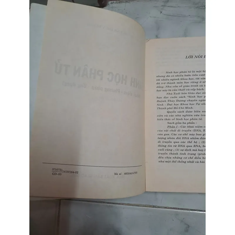 Sinh học phân tử Hồ Huỳnh Thùy Dương Nxbgd 2003 697156