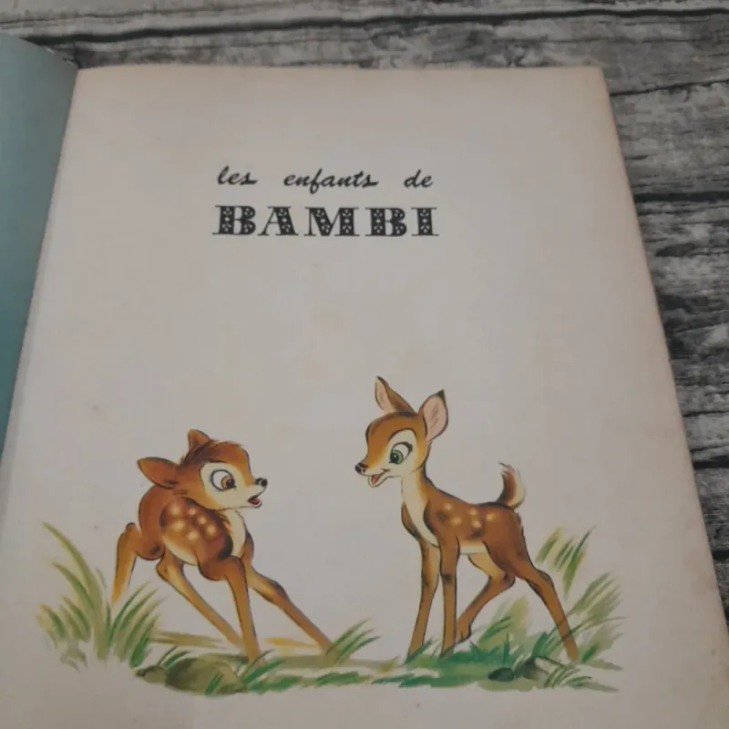 Sách truyện cổ tích màu khổ lớn tiếng Pháp- Waly Disney BLANCHE, BAMBI, CENDRILION in 1963 758693