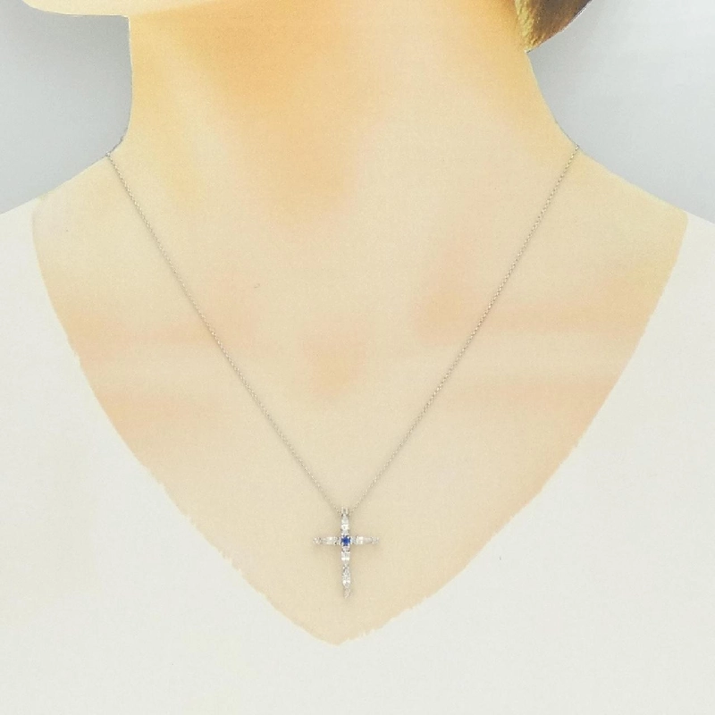 K18WG Dây chuyền đá Auwina 0.04CT - Hàng hiệu Chính hãng 856581