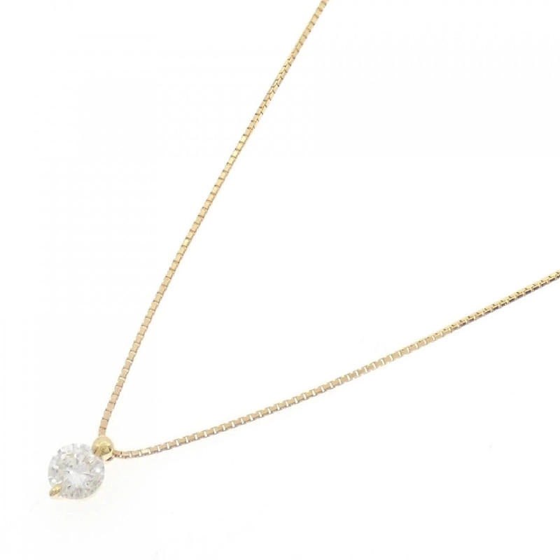 K18YG Solitaire Dây chuyền kim cương 0.841CT - Hàng hiệu Chính hãng 859218