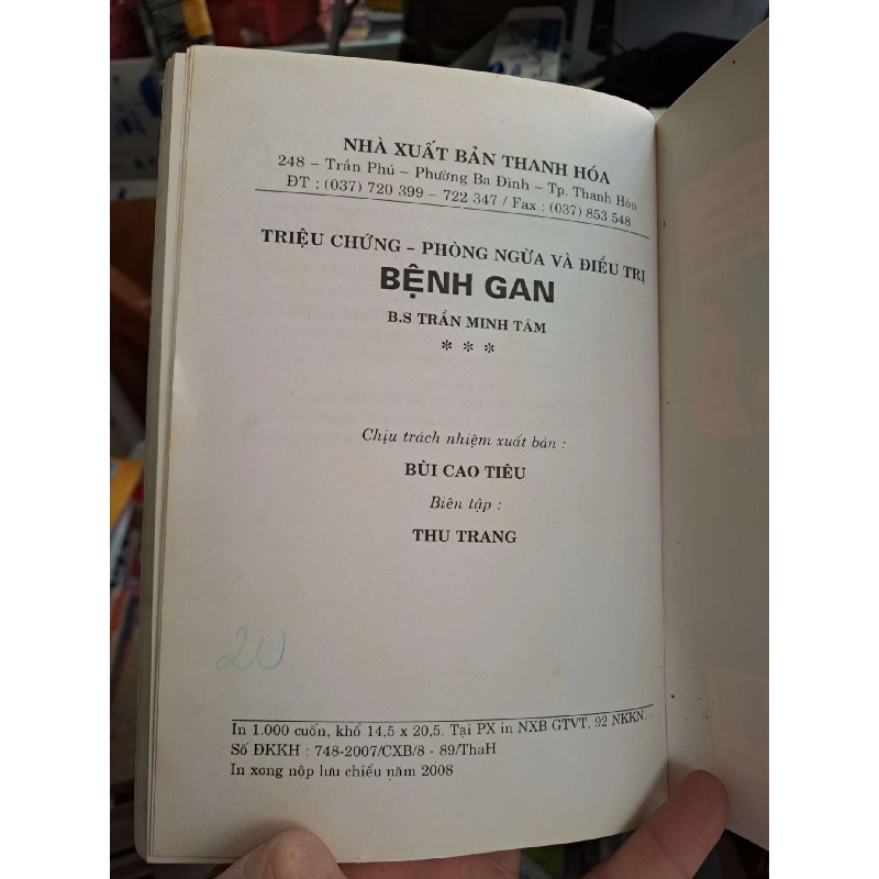 Triệu chứng - Phòng ngừa và điều trị bệnh gan - Trần Minh Tâm KHOA HỌC ĐỜI SỐNG HCM.TN1008 919770