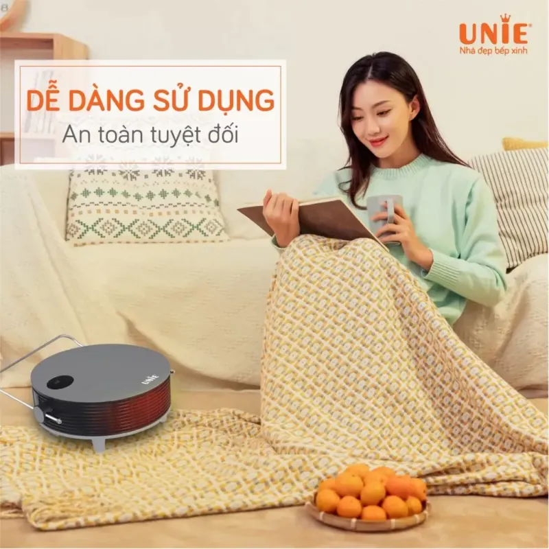 Máy sưởi gốm UNIE UE-125 nhỏ gọn, làm ấm nhanh với công suất 2000W 779719