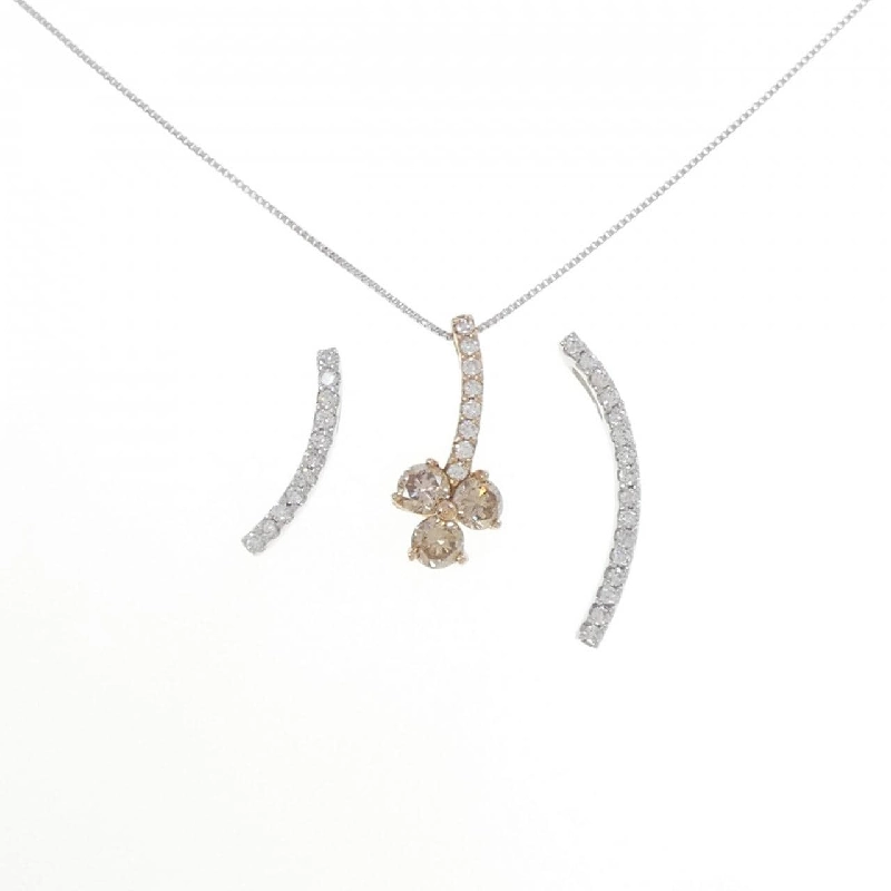 K18WG/K18PG 2WAY Dây chuyền kim cương 1.00CT - Hàng hiệu Chính hãng 865070