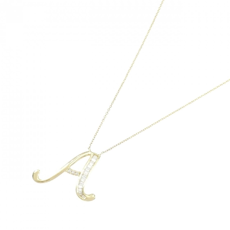 K18YG Chữ cái A Dây chuyền kim cương 0.15CT - Hàng hiệu Chính hãng 865857