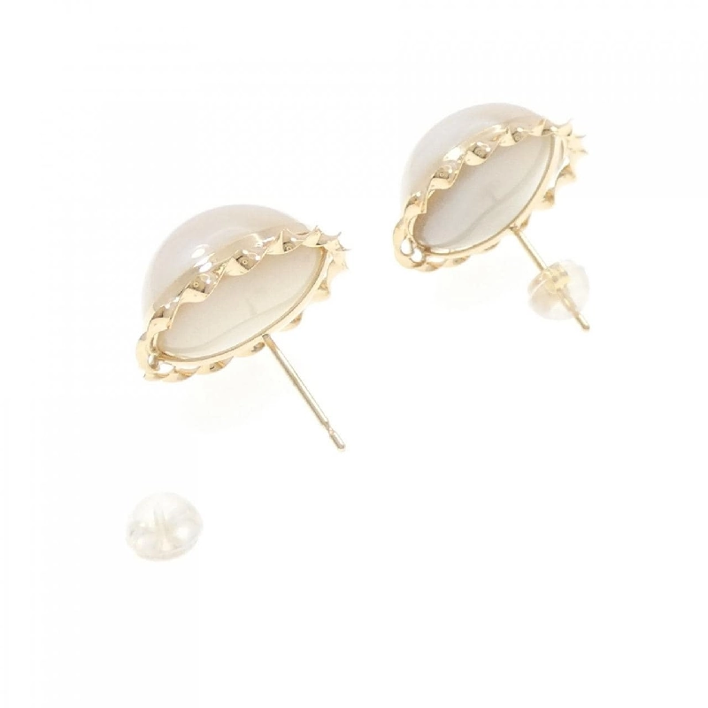 K18YG Mabe Pearl Earrings - Hàng hiệu Authentic 876772