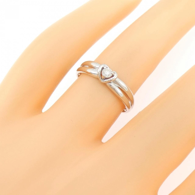 Nhẫn kim cương hình trái tim K18WG 0.07CT - Hàng hiệu chính hãng 850040