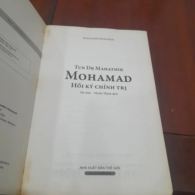 Tun Dr Mahathir Mohamad - HỒI KÝ CHÍNH TRỊ 603535