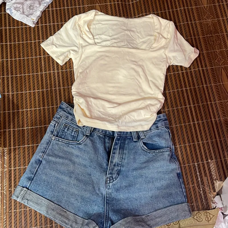 Bộ đồ áo phông quần bò nữ size S-M - chất liệu đẹp, mới. 603410