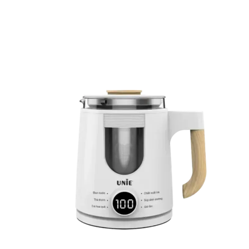 💧 Ấm Siêu Tốc UNIE UKE1081W ⚡ 6 Chức Năng Đun 🌿 Thân Thuỷ Tinh Borosilicate 💎 675017