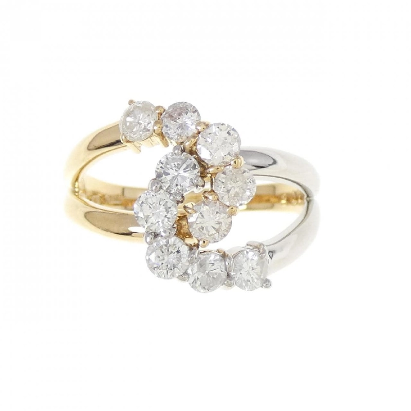 Nhẫn kim cương K18YG/PT 1.05CT 668426