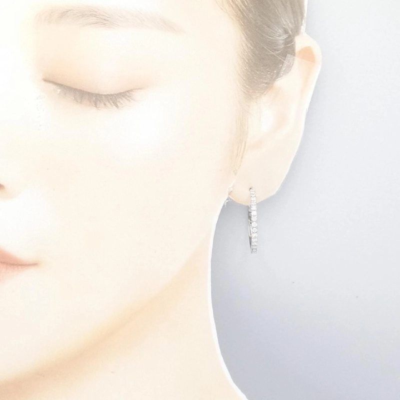 Bông tai kim cương 750WG 0.68CT - Hàng hiệu Chính hãng 868716