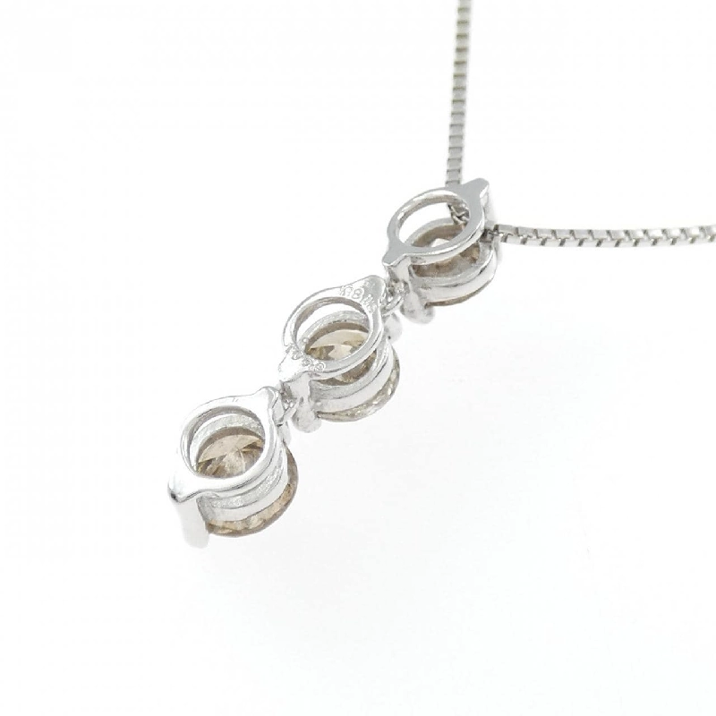 K18WG Dây chuyền kim cương ba viên 1.069CT - Hàng hiệu Chính hãng 861499