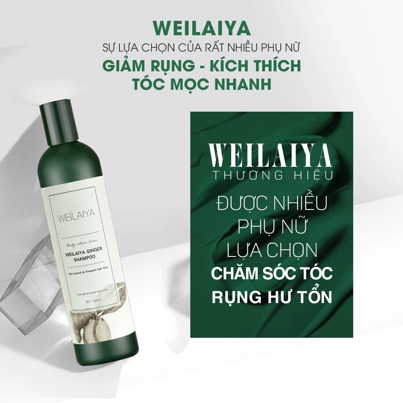 Dầu gội gừng trắng Weilaiya chính hãng nguyên tem 165027