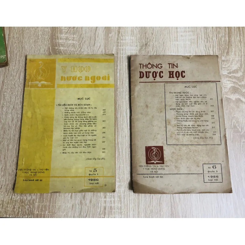 2 CUỐN TẠP CHÍ Y HỌC 1986 925799