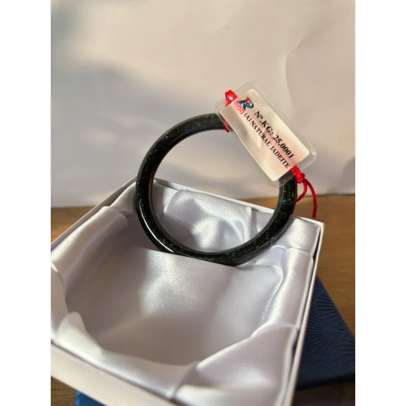 Vòng tay cẩm thạch mực dục không thấu đèn Myanmar type A 797845