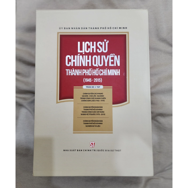 Lịch sử chính quyền Thành phố Hồ Chí Minh 1945-2015 | 3 tập có hộp chưa dùng 461974