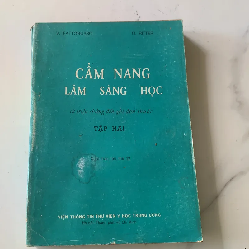 Cẩm nang lâm sàng học, V. FATTORUSSO - O. RITTER 711099
