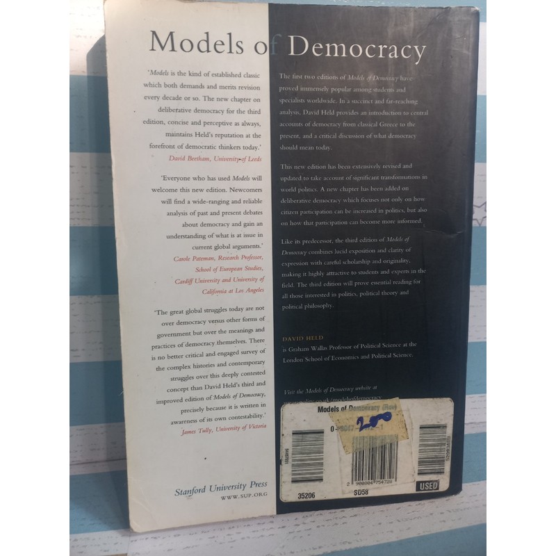 Models of Democrarcy (ngôn ngữ Anh) - David Held  - Third Edition 140643