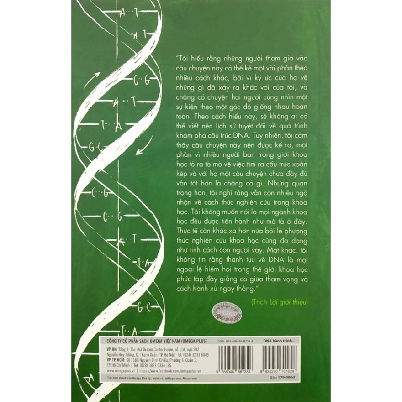 DNA - Hành Trình Khám Phá Cấu Trúc Chuỗi Xoắn Kép - James Dewey Watson 138317