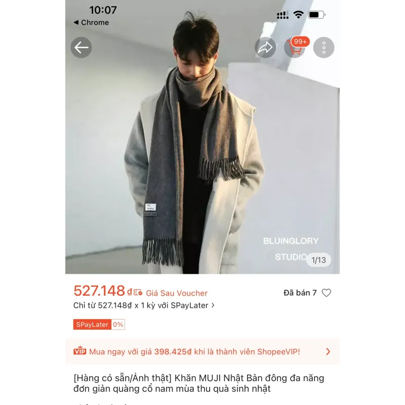 Blanket Stole Khăn MUJI Nhật Bản đông đa năng  1023391