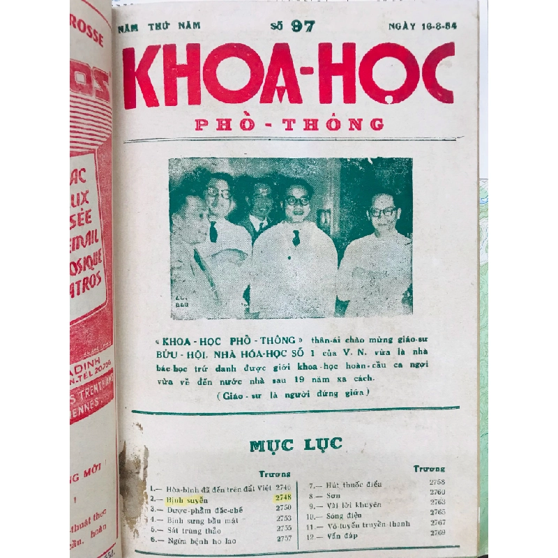 Khoa học phổ thông số 94 -105 ( trọn 12 số đóng chung bìa cứng ) 127134