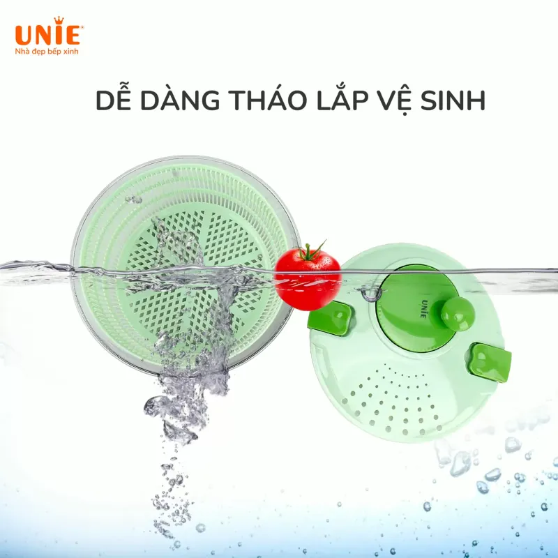 Bộ dụng cụ quay vắt đa năng Unie US4000M dung tích 4L, 7in1 cắt-thái-bào 957064