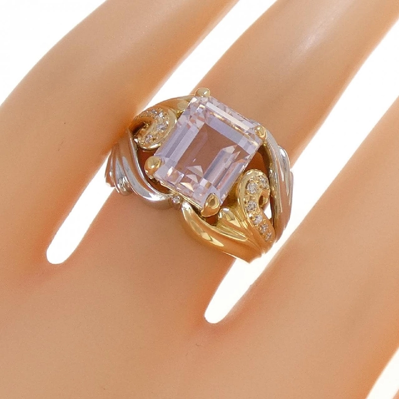 Nhẫn Kunzite K18YG/PT900 5.39CT - Hàng hiệu Chính hãng 852588