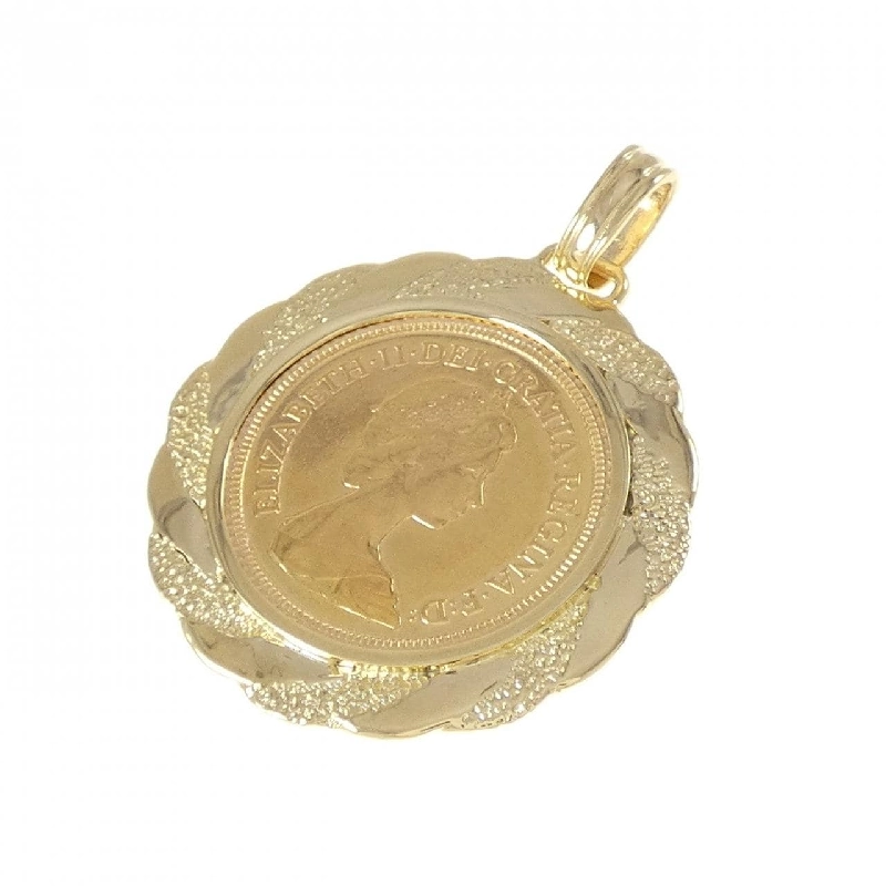 Mặt dây chuyền đồng xu 750YG (khung) - Hàng hiệu Authentic 867673