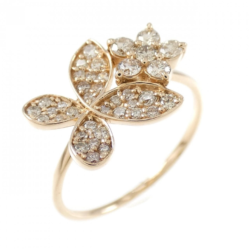 Nhẫn kim cương hoa K18PG 0.45CT 667240