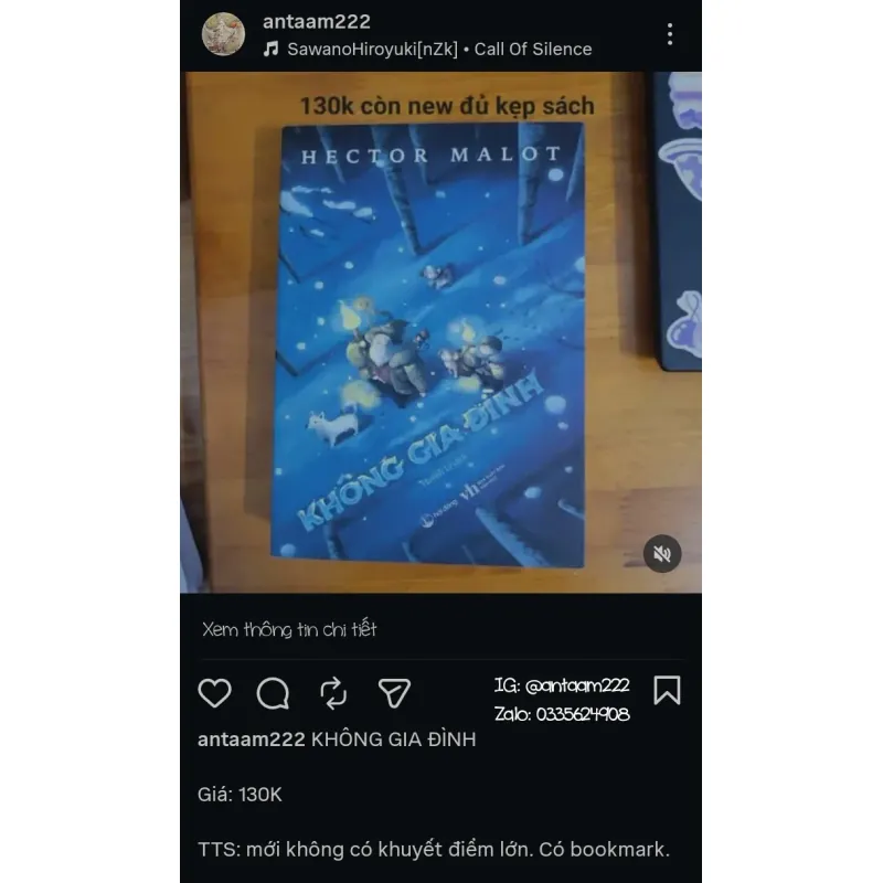 Sách Không Gia Đình - Hector Malot | mới 90% 959902