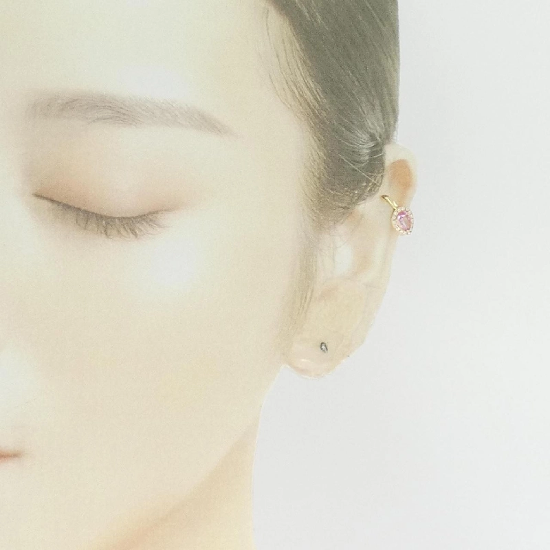 K18YG Bông tai Sapphire 0.32CT một bên - Hàng hiệu Chính hãng 878186