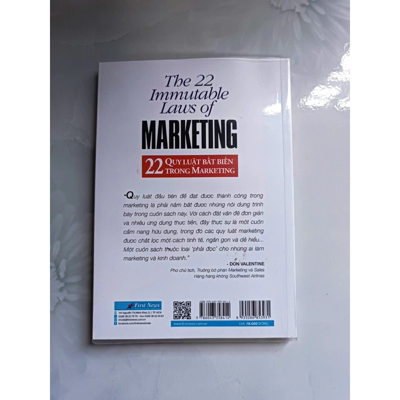 22 Quy luật bất biến trong marketing - Al Ries & Jack Trout (mới 99%) 202699