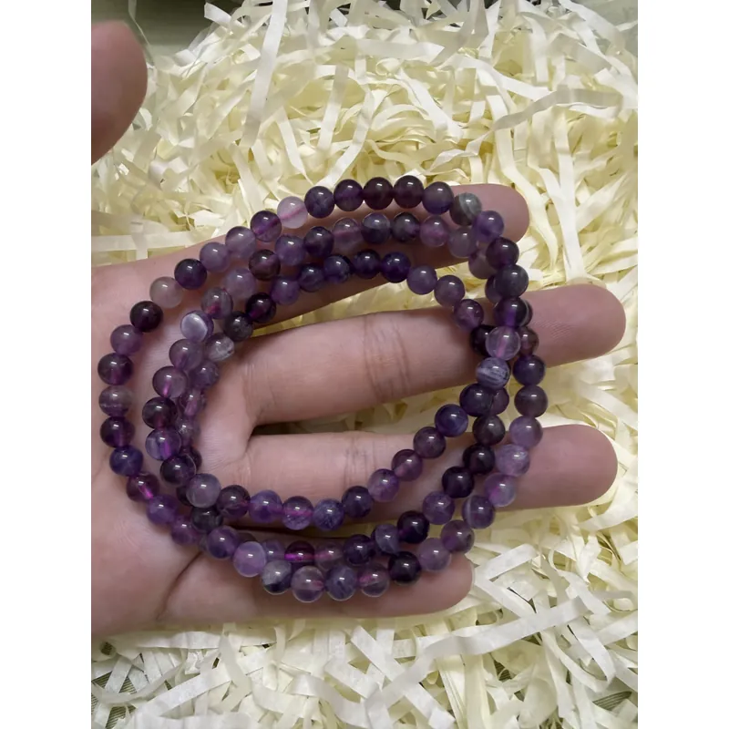 Vòng đá thuỷ tinh tím mới 3 vòng 596342