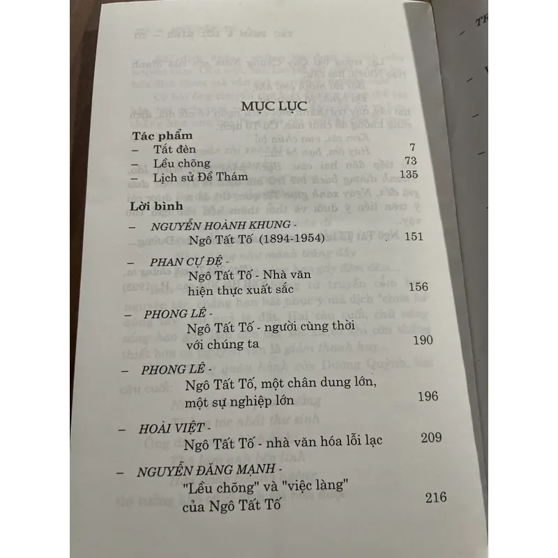 Ngô Tất Tố tác phẩm và lời bình 697123
