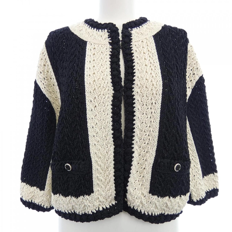 Jacket không cổ CHANEL P72002K10363 22C 631619