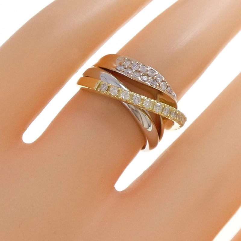 Nhẫn kim cương K18YG/PT900/K18PG 0.30CT 668255