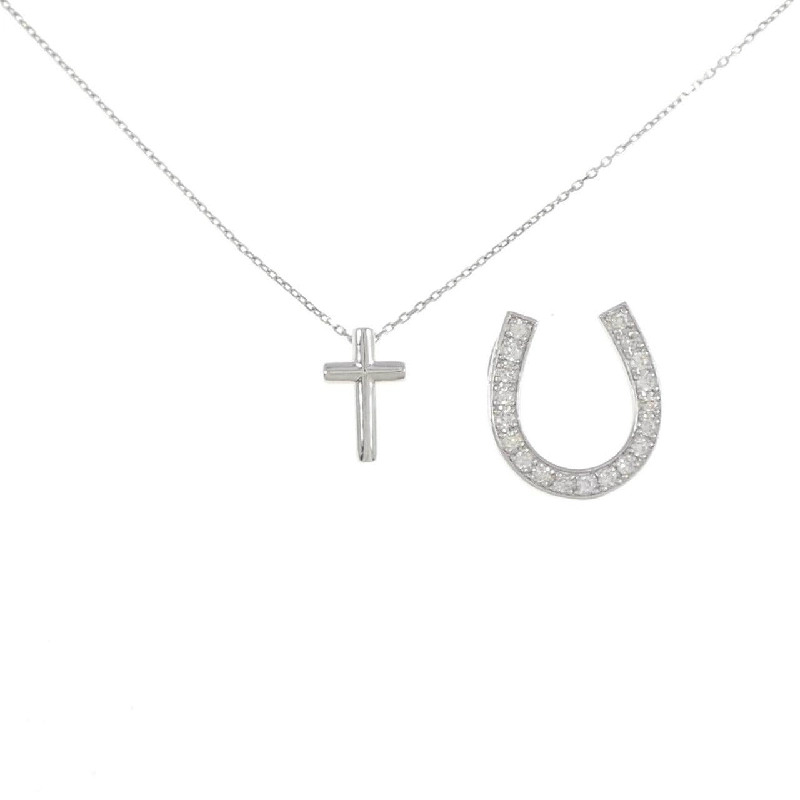 PT900/PT850 2WAY Móng ngựa × Đan chéo Dây chuyền kim cương 0.20CT - Hàng hiệu Chính hãng 867551