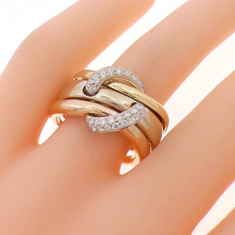 Nhẫn kim cương ba màu K18 0.41CT - Hàng hiệu Authentic 852264