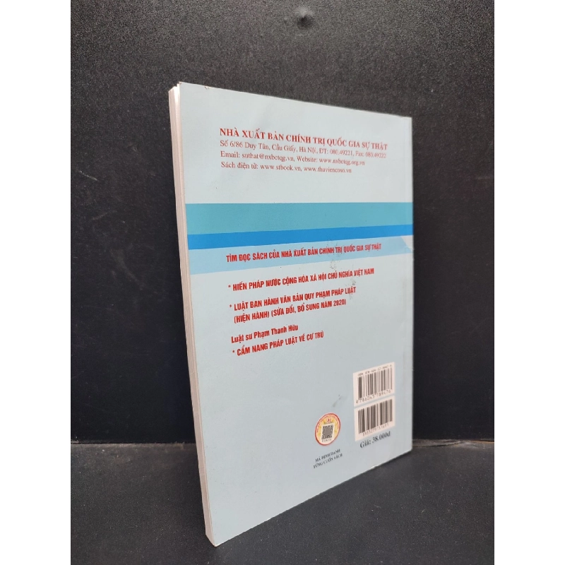Những Kỹ Năng Cơ Bản Về Tìm Hiểu Và Sử Dụng Văn Bản Quy Phạm Pháp Luật Luật sư Phạm Thanh Hữu mới 90% bẩn nhẹ HCM1304 pháp luật 913825