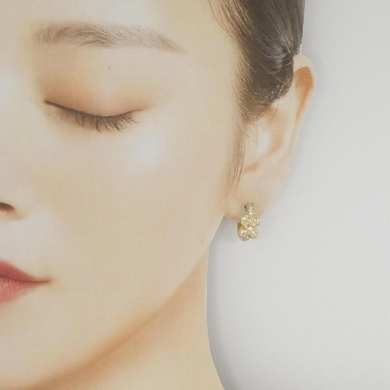 K18YG Bông tai kim cương - Hàng hiệu Chính hãng 868275