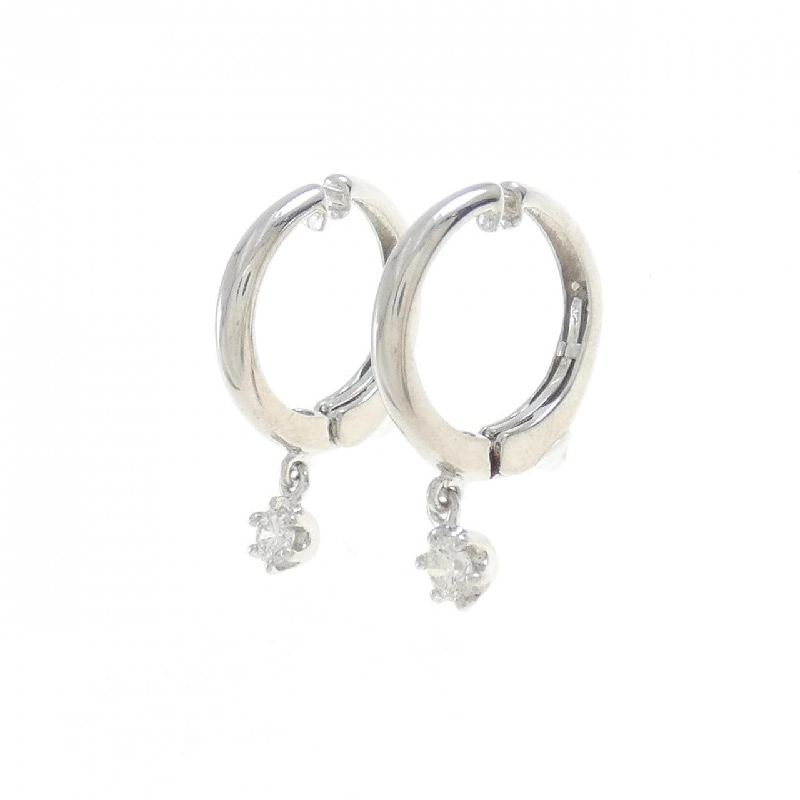 K18WG Solitaire Bông tai Kim cương 0.20CT - Hàng hiệu Chính hãng 874524