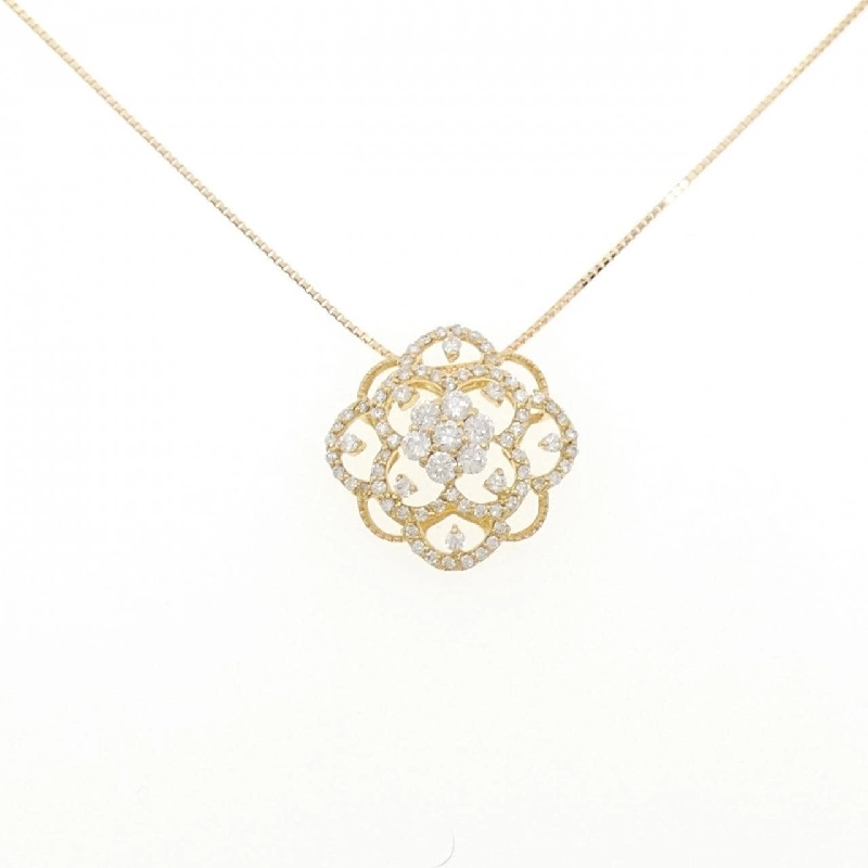 K18YG Hoa Kim Cương Dây Chuyền 0.67CT - Hàng hiệu Chính hãng 857508