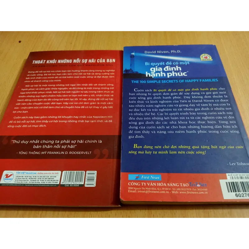Combo 2 cuốn thoát khỏi nỗi sợ hãi + bí quyết hp gia đình 720051