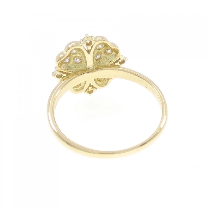 Nhẫn kim cương K18YG hình cỏ ba lá 0.27CT 672389